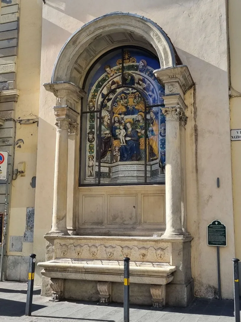 Spring water piped into the middle of Florence, running all day.