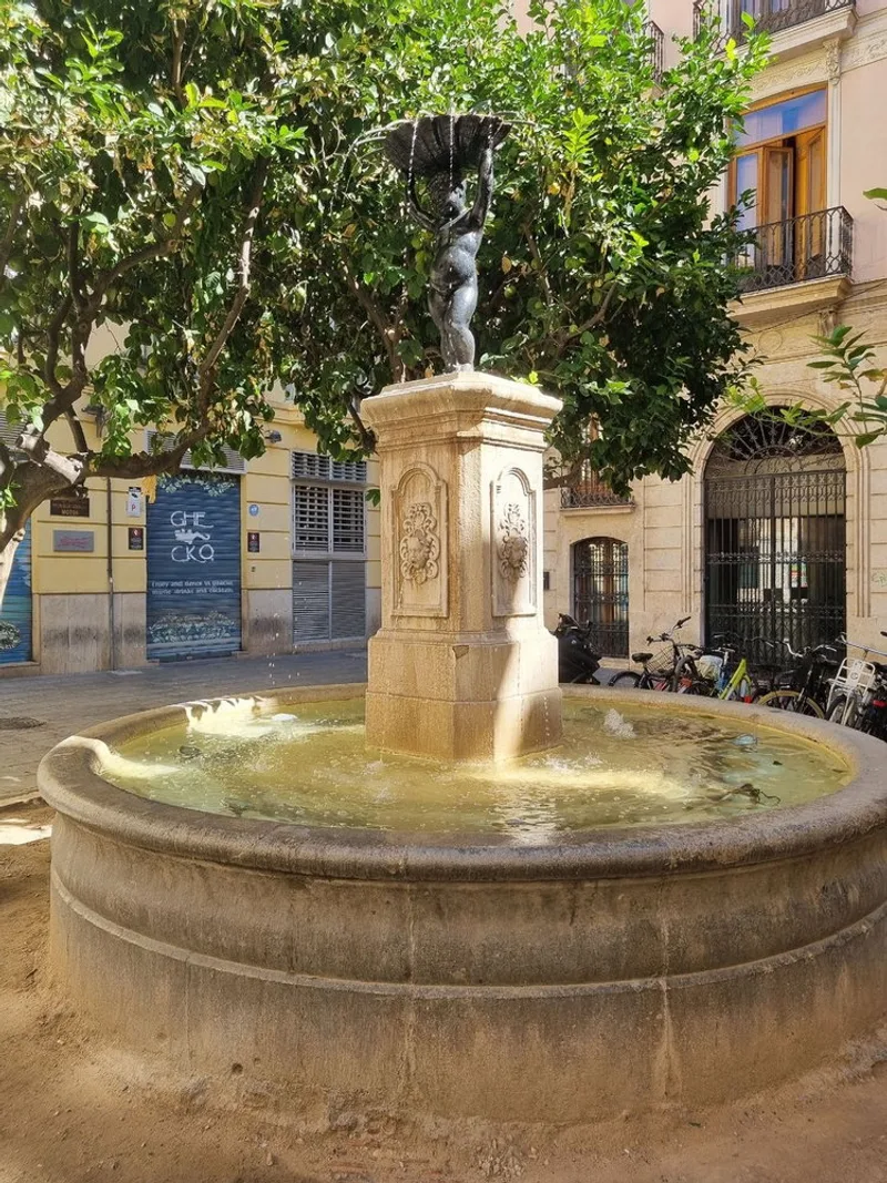 A public tap in the old town of Valencia, which means a refill instead of a new plastic bottle from the next kiosk.
